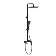 Смеситель Lemark Hosta LM12362BL для ванны и душа с регулируемой высотой штанги и верхней душевой лейкой «Тропический дождь» ТОЛЬКО ОНЛАЙН!