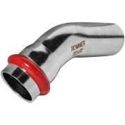 Угольник ROMMER однораструбный 45° ВПр-НПр 22 из нержавеющей стали прессовой