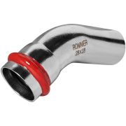 Угольник ROMMER однораструбный 45° ВПр-НПр 28 из нержавеющей стали прессовой