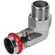 Угольник ROMMER-переходник ВПр-НР 22х3/4 из нержавеющей стали прессовой