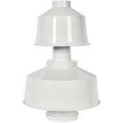 Оголовок с ветрозащитой ROMMER D 60/100 БЕЛЫЙ (Алюминий)