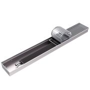 Конвектор внутрипольный ROMMER RCN 140.200.2500 (Решётка роликовая, анодированный алюминий)