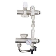 Насосно-смесительный узел ROMMER RDG-0120-008100 проходной с термоголовкой и перепускным клапаном, без насоса